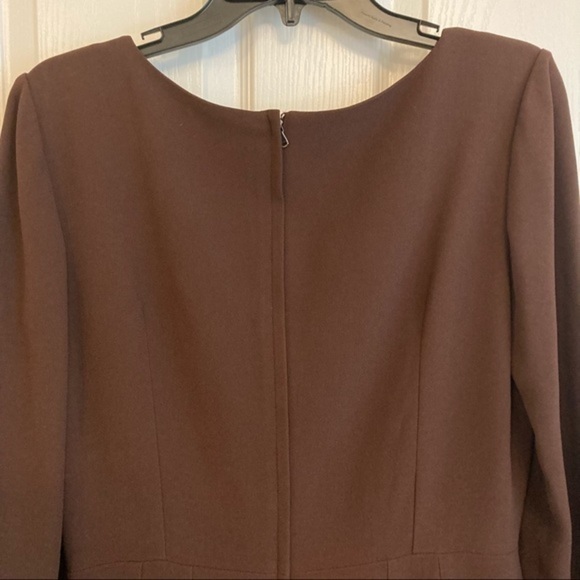 Dolce&Gabbana Cady long sleeve Sheath Dress in Maroon Size 10 - Picture 8 of 13